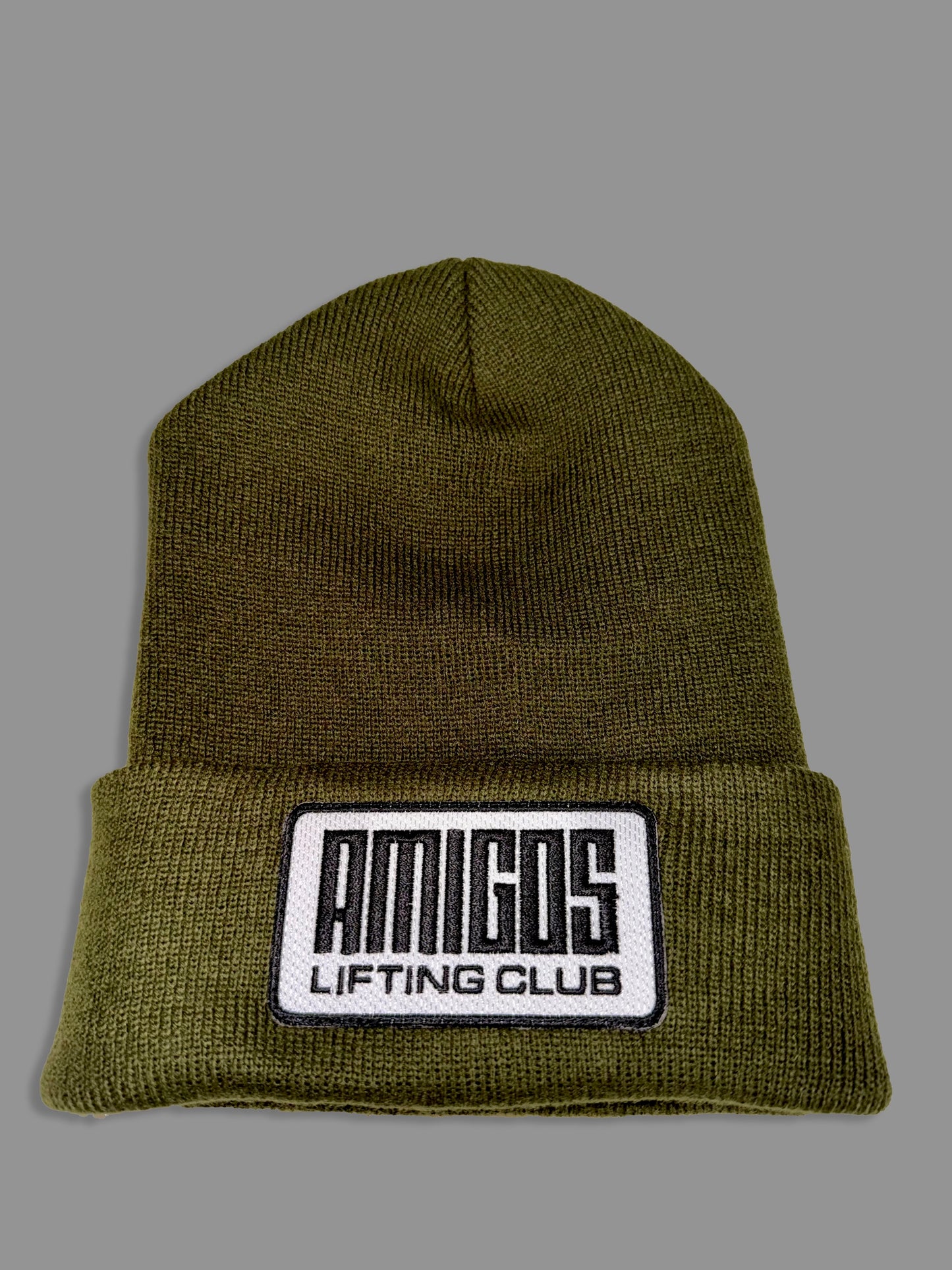 Amigos Patch Beanie- Olive Green