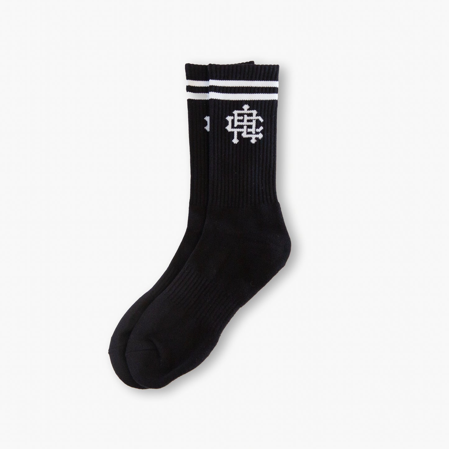 Logo Athletic Socks- Black