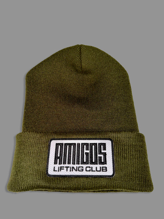Amigos Patch Beanie- Olive Green