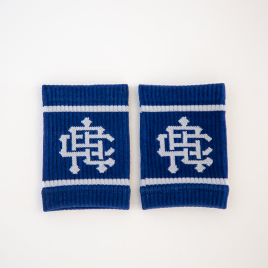 Logo Wrist Sweat Bands- Blue
