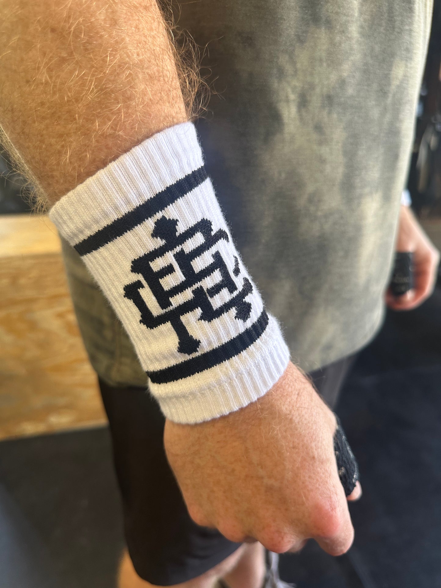 Logo Wrist Sweat Bands- White