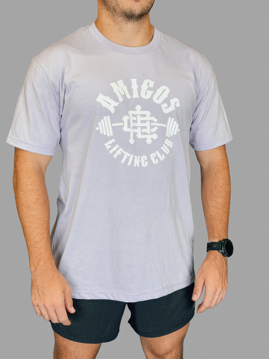 Lilac and White Logo Tee